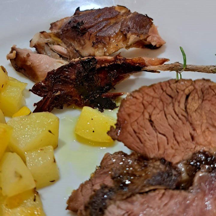 Secondo di carne con patate al forno